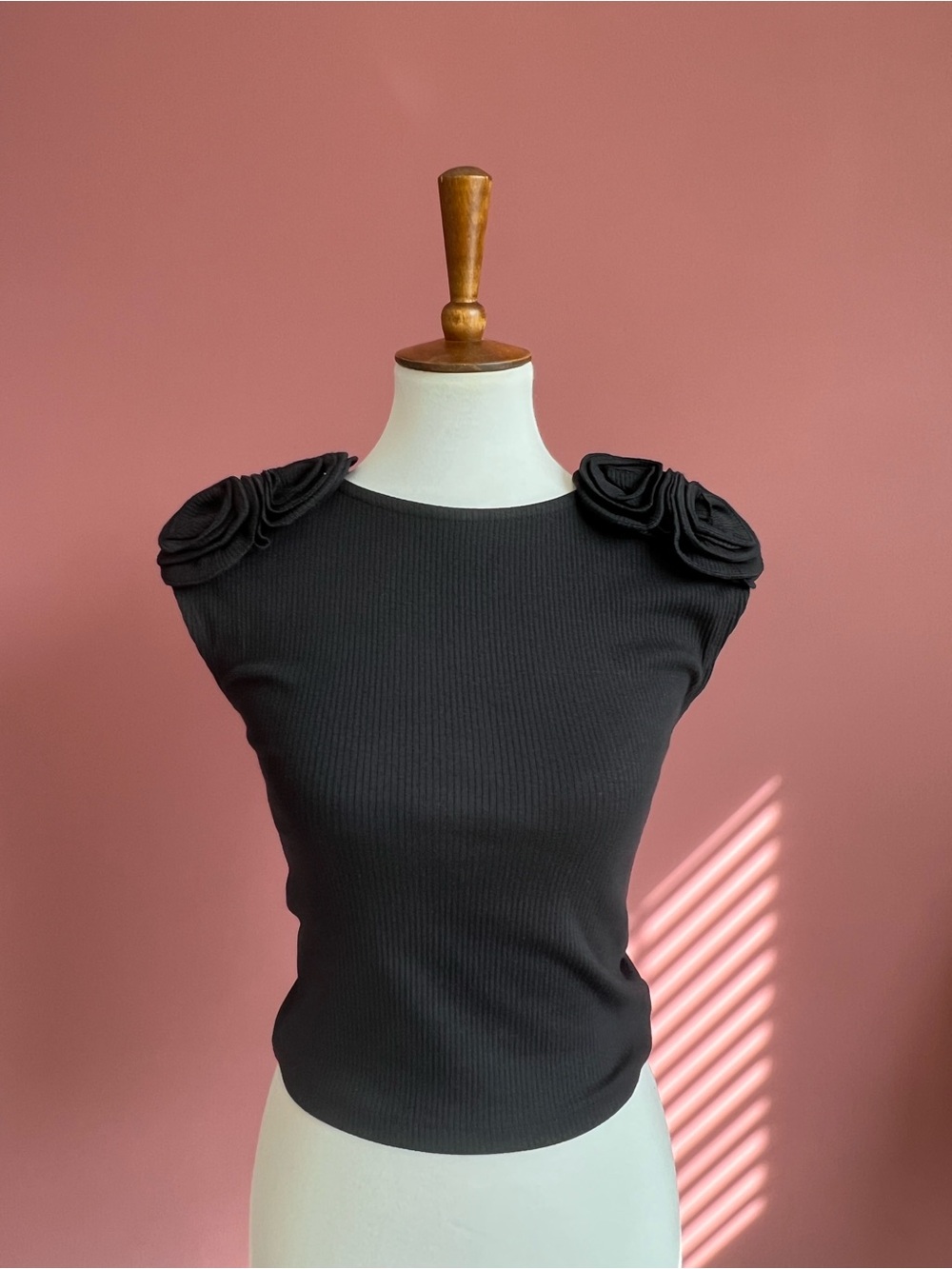 NWT J.Crew Rosette Shoulder Knit Top | Romantic Parisian Chic